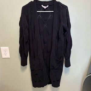 No Boundaries Black Knit Cardigan